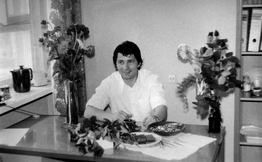 Krzysio w pracy Radom kosz 1980 