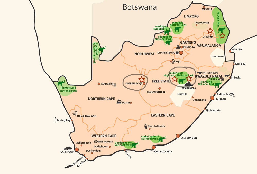 MAPA KIMBERLAY